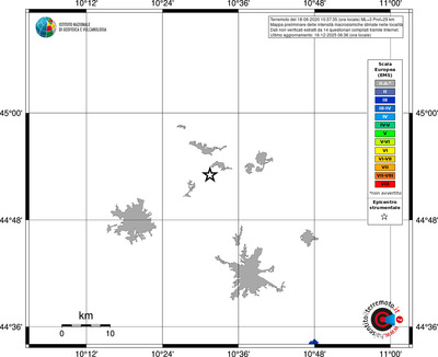 Mappa EMS - territori località