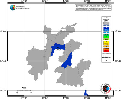 Mappa EMS - territori comuni