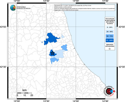 Mappa territorio comunale con almeno 3 questionari