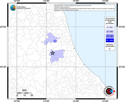 Mappa territorio comunale con almeno 3 questionari