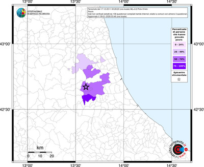 Mappa territorio comunale con almeno 3 questionari