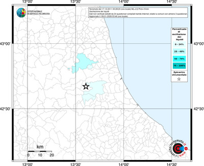 Mappa territorio comunale con almeno 3 questionari