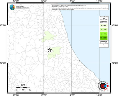 Mappa territorio comunale con almeno 3 questionari