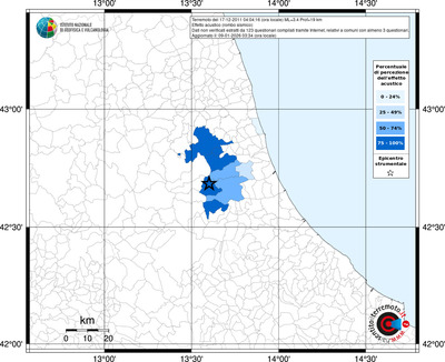 Mappa territorio comunale con almeno 3 questionari