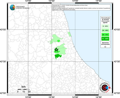 Mappa territorio comunale con almeno 3 questionari
