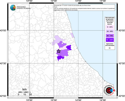 Mappa territorio comunale con almeno 3 questionari