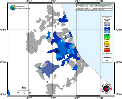 Mappa EMS - territori comuni
