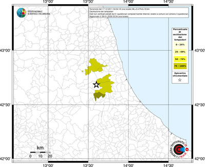 Mappa territorio comunale con almeno 3 questionari