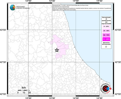Mappa territorio comunale con almeno 3 questionari