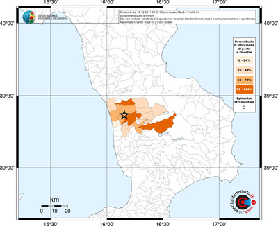 Mappa territorio comunale con almeno 3 questionari
