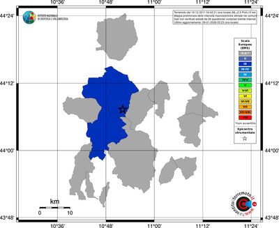 Mappa EMS - territori comuni