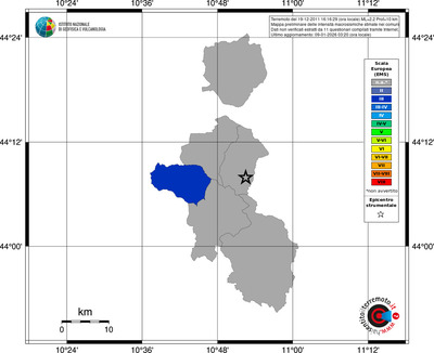 Mappa EMS - territori comuni