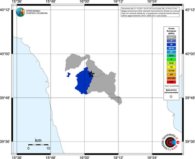 Mappa EMS - territori comuni