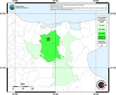 Mappa territorio comunale con almeno 3 questionari