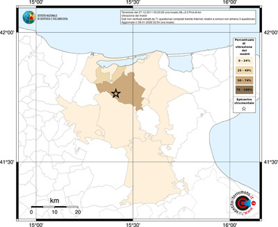 Mappa territorio comunale con almeno 3 questionari