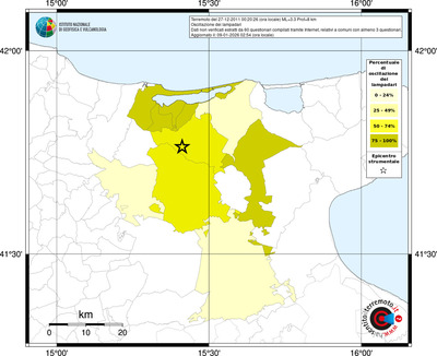 Mappa territorio comunale con almeno 3 questionari