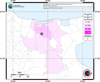 Mappa territorio comunale con almeno 3 questionari