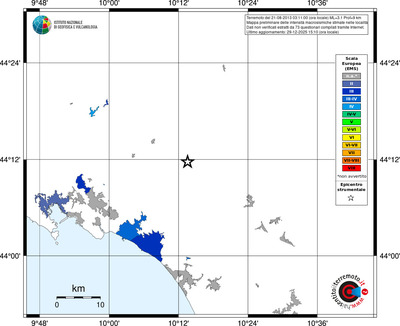 Mappa EMS - territori località