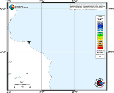 Mappa EMS - territori località