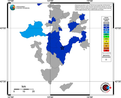 Mappa EMS - territori comuni