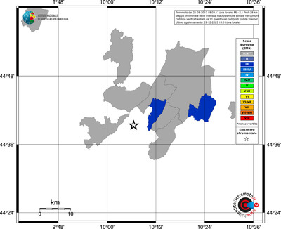 Mappa EMS - territori comuni