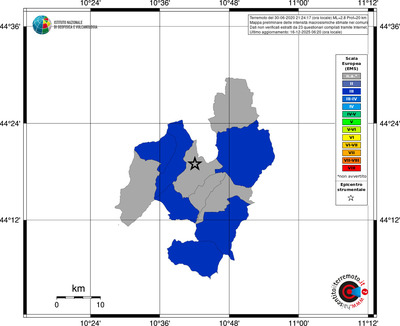Mappa EMS - territori comuni