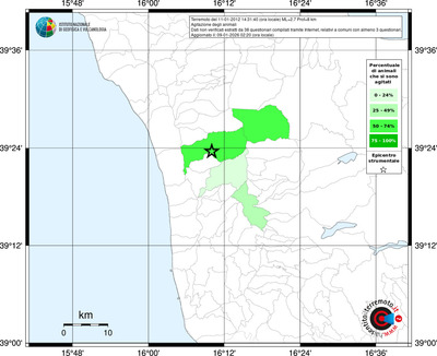 Mappa territorio comunale con almeno 3 questionari