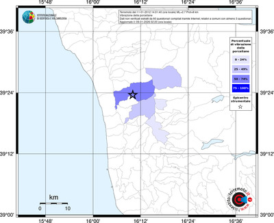 Mappa territorio comunale con almeno 3 questionari