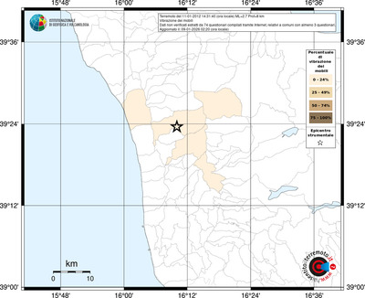 Mappa territorio comunale con almeno 3 questionari