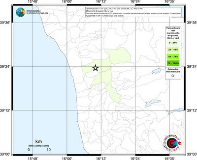 Mappa territorio comunale con almeno 3 questionari