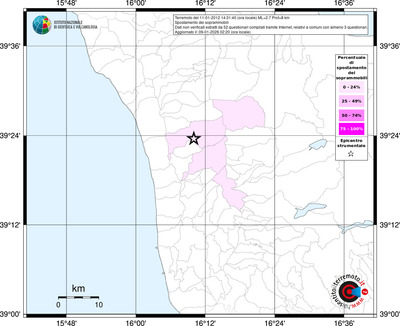 Mappa territorio comunale con almeno 3 questionari