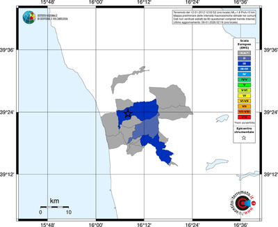 Mappa EMS - territori comuni