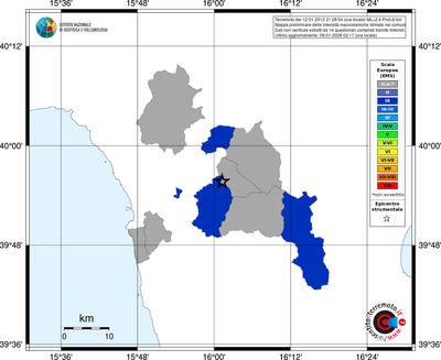 Mappa EMS - territori comuni
