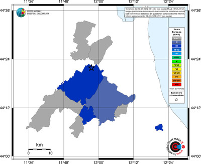 Mappa EMS - territori comuni