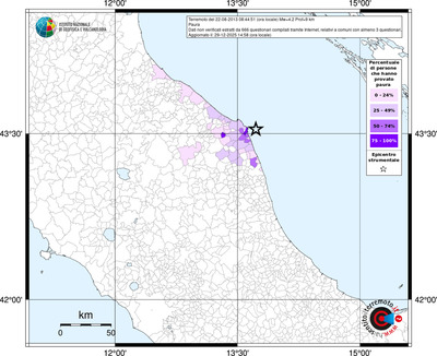 Mappa territorio comunale con almeno 3 questionari