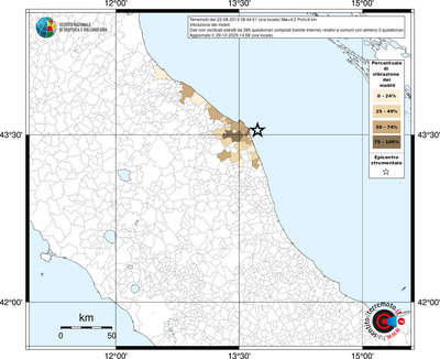 Mappa territorio comunale con almeno 3 questionari