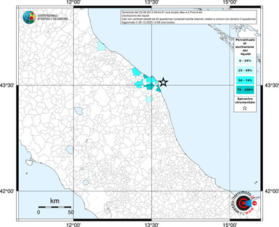 Mappa territorio comunale con almeno 3 questionari