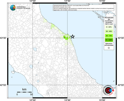 Mappa territorio comunale con almeno 3 questionari
