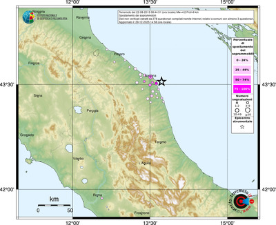 Mappa comuni con almeno 3 questionari