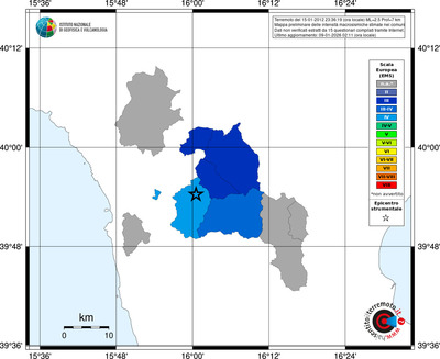 Mappa EMS - territori comuni