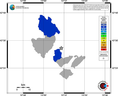 Mappa EMS - territori comuni
