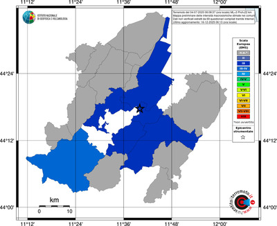 Mappa EMS - territori comuni