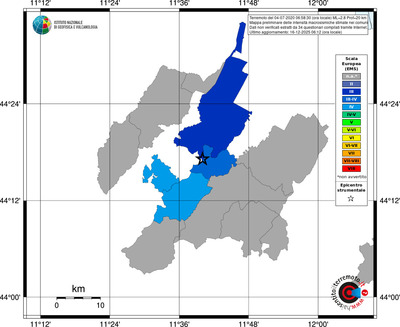 Mappa EMS - territori comuni