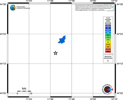 Mappa EMS - territori località