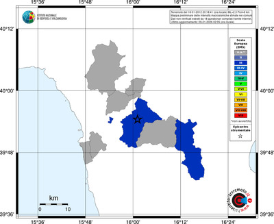 Mappa EMS - territori comuni
