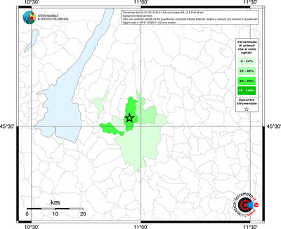 Mappa territorio comunale con almeno 3 questionari