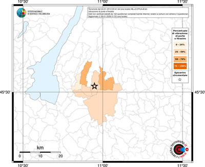 Mappa territorio comunale con almeno 3 questionari