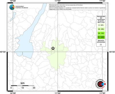 Mappa territorio comunale con almeno 3 questionari