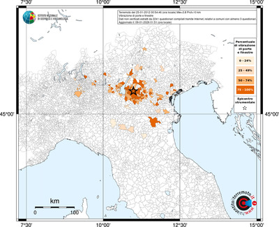Mappa territorio comunale con almeno 3 questionari