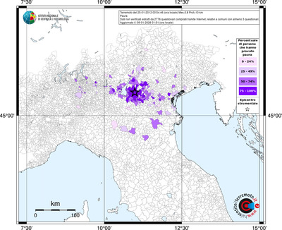 Mappa territorio comunale con almeno 3 questionari